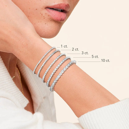 IGI Certified Round- Brilliant Lab-Grown Diamond Tennis Bracelet