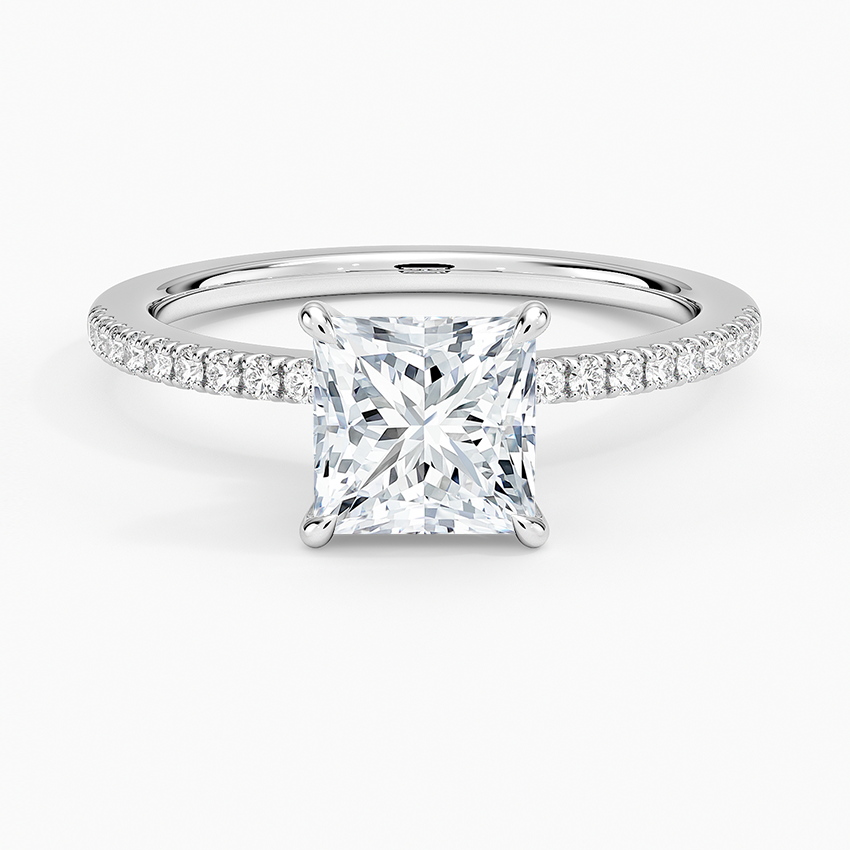 Demi Half Coverage Diamond Engagement Ring 1.25 Carat