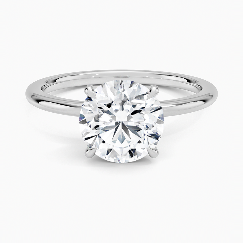 Petite Certified Lab Grown Round- Briilant Diamond 1.5mm Engagement Ring