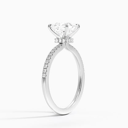 Demi Half Coverage Diamond Engagement Ring 1.25 Carat