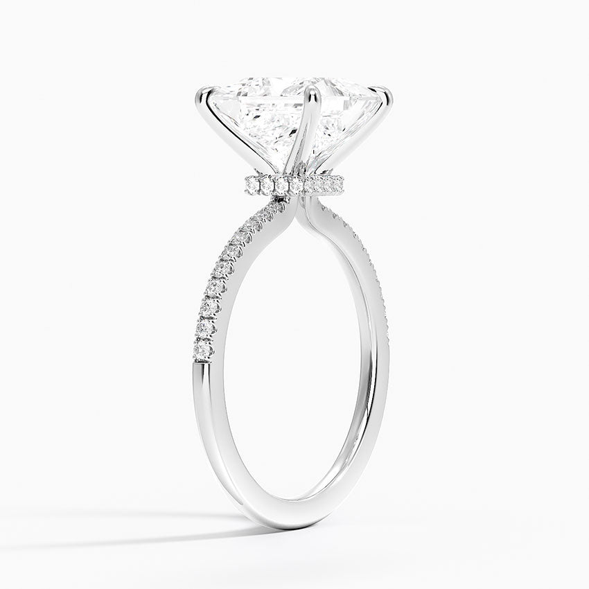 Demi Half Coverage Diamond Engagement Ring 3 Carat