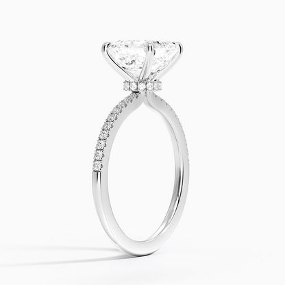 Demi Half Coverage Diamond Engagement Ring 3 Carat