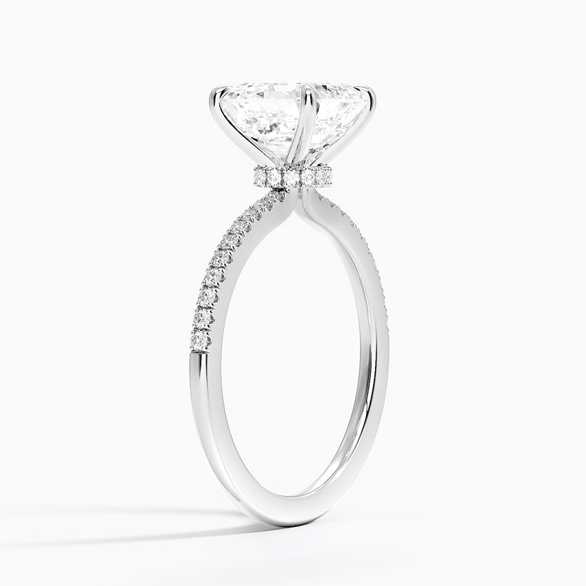 Demi Half Coverage Diamond Engagement Ring 2 Carat