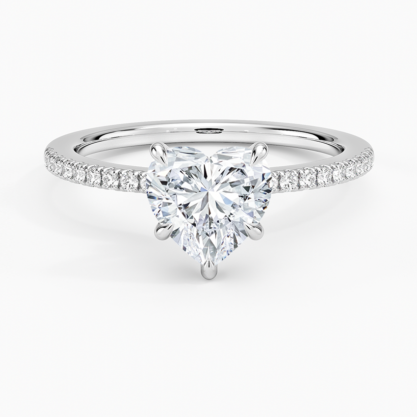 Demi Half Coverage Diamond Engagement Ring 1.50 Carat