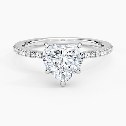 Demi Half Coverage Diamond Engagement Ring 2 Carat