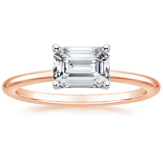 IGI Certified Pear Lab-Grown Diamond Horizontal Petite Comfort Fit Solitaire Engagement Ring