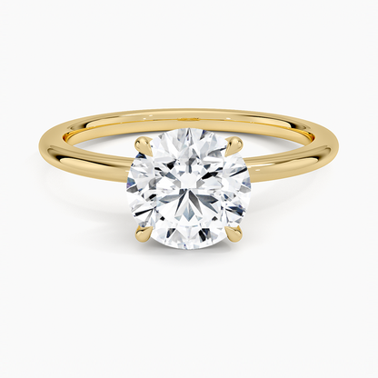 Petite Certified Lab Grown Round- Briilant Diamond 1.5mm Engagement Ring