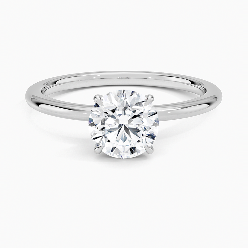 Petite Certified Lab Grown Round- Briilant Diamond 1.5mm Engagement Ring