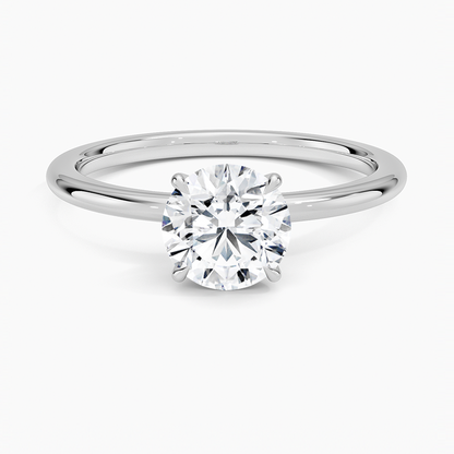 Petite Certified Lab Grown Round- Briilant Diamond 1.5mm Engagement Ring