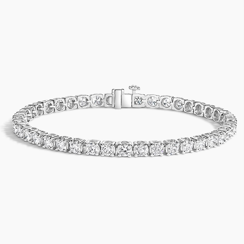 IGI Certified Classic Round Brilliant Cut Lab Grown Diamond Tennis Bracelet