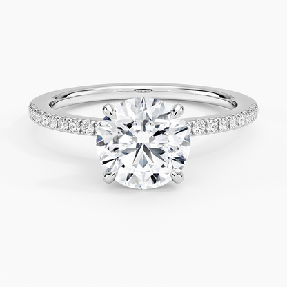 Demi Half Coverage Diamond Engagement Ring 1.50 Carat