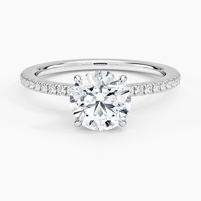 Demi Half Coverage Diamond Engagement Ring 1.25 Carat