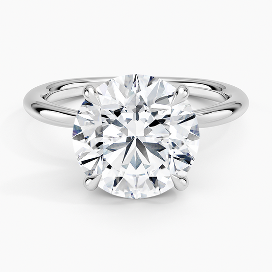 2mm 4 Carat IGI Certified Lab Grown Diamond Solitaire Engagement Ring