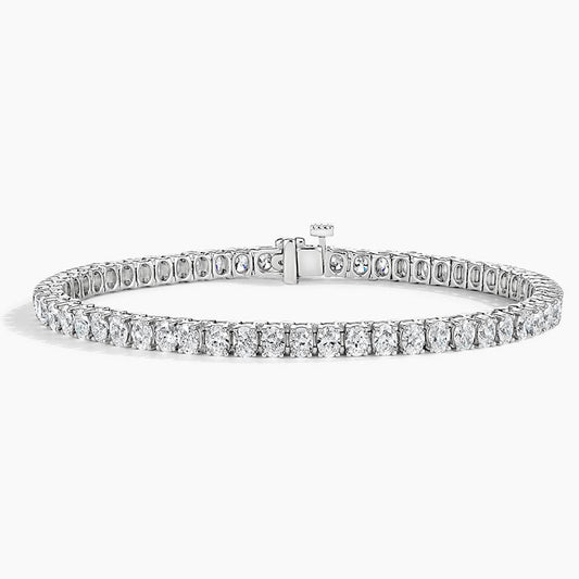 Oval Lab-Grown Diamond Tennis Bracelet | 8 Carat, IGI Certified