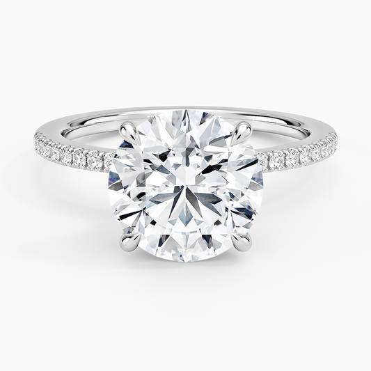 Demi Half Coverage Diamond Engagement Ring 3 Carat