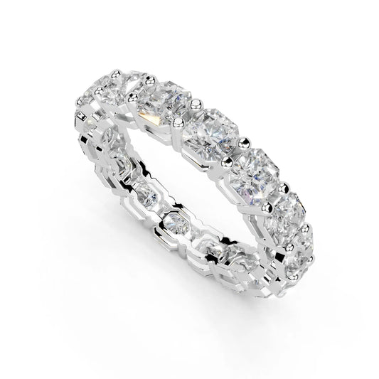 2 Asscher Cut Lab Grown Diamond Eternity Band