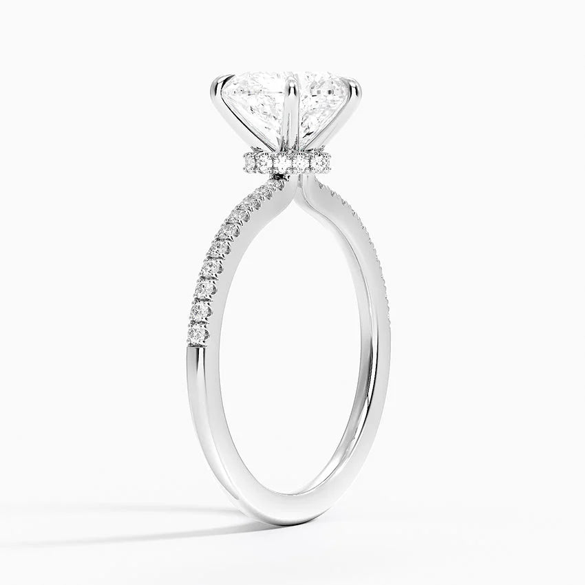 Demi Half Coverage Diamond Engagement Ring 2 Carat