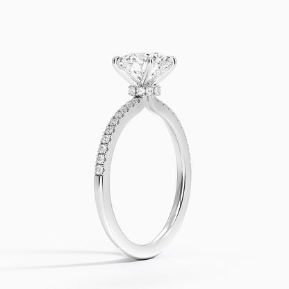 Demi Half Coverage Diamond Engagement Ring 1.25 Carat