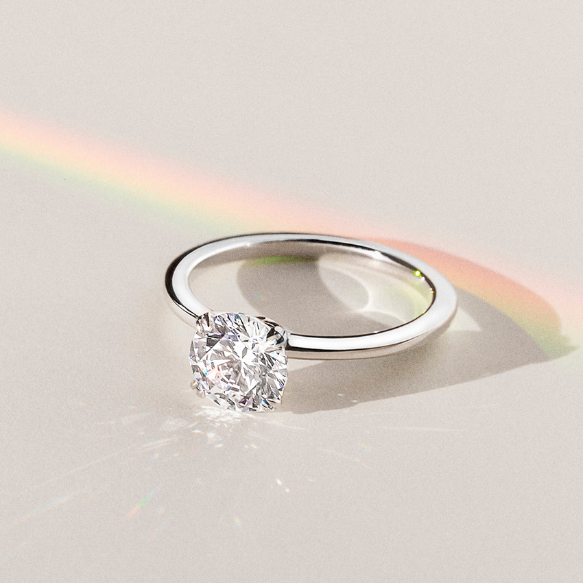 1.25 Carat Certified Lab Grown Solitaire Engagement Ring