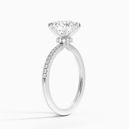 Demi Half Coverage Diamond Engagement Ring 2 Carat