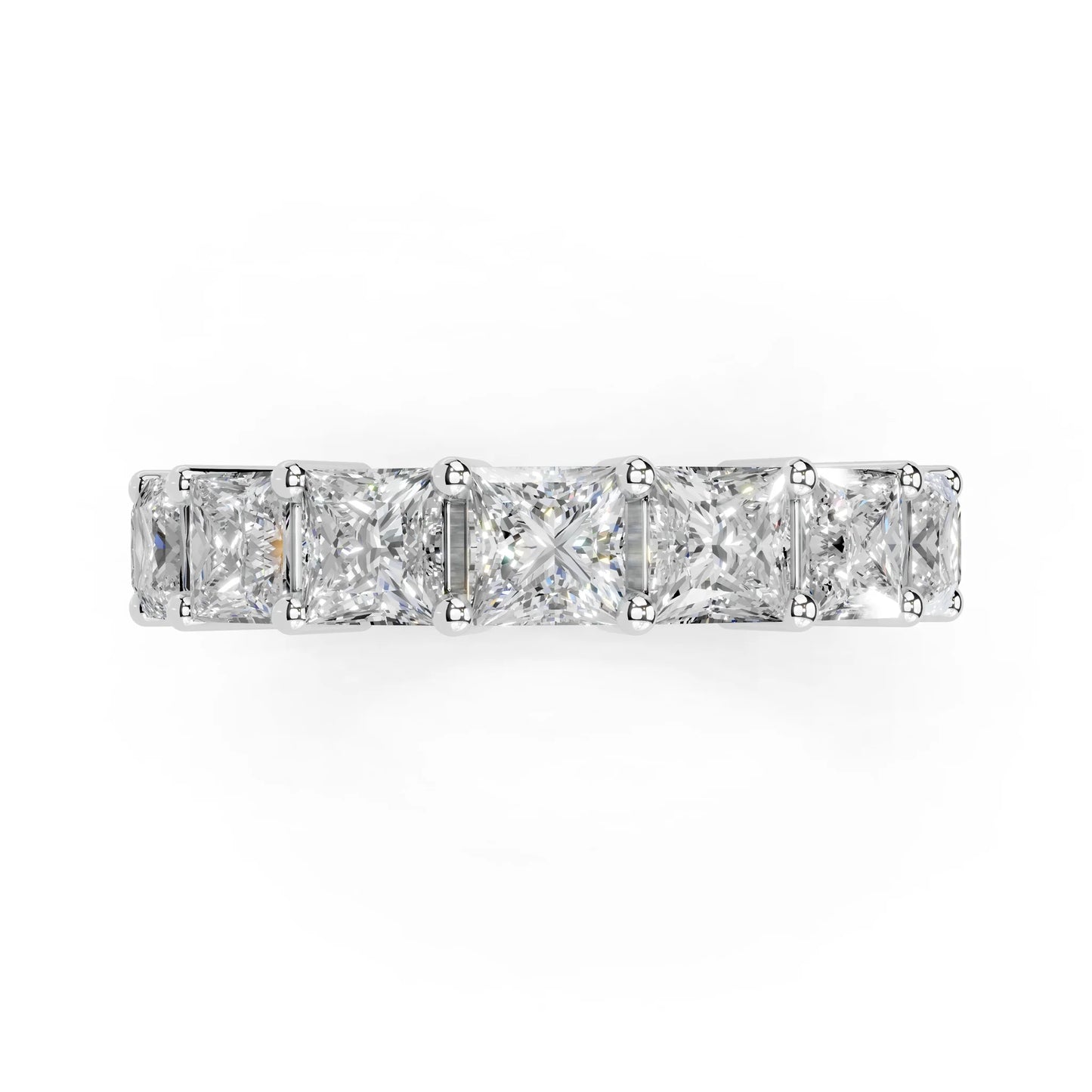 2 Carat Princess Cut Lab Grown Diamond Eternity Band