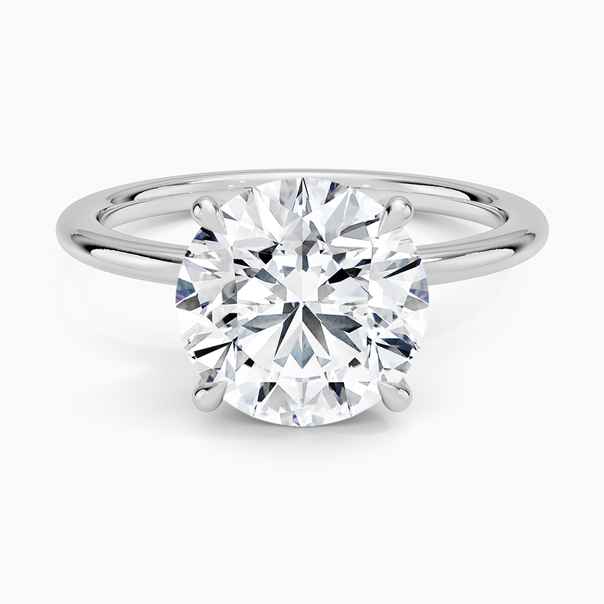 Petite Certified Lab Grown Round- Briilant Diamond 1.5mm Engagement Ring