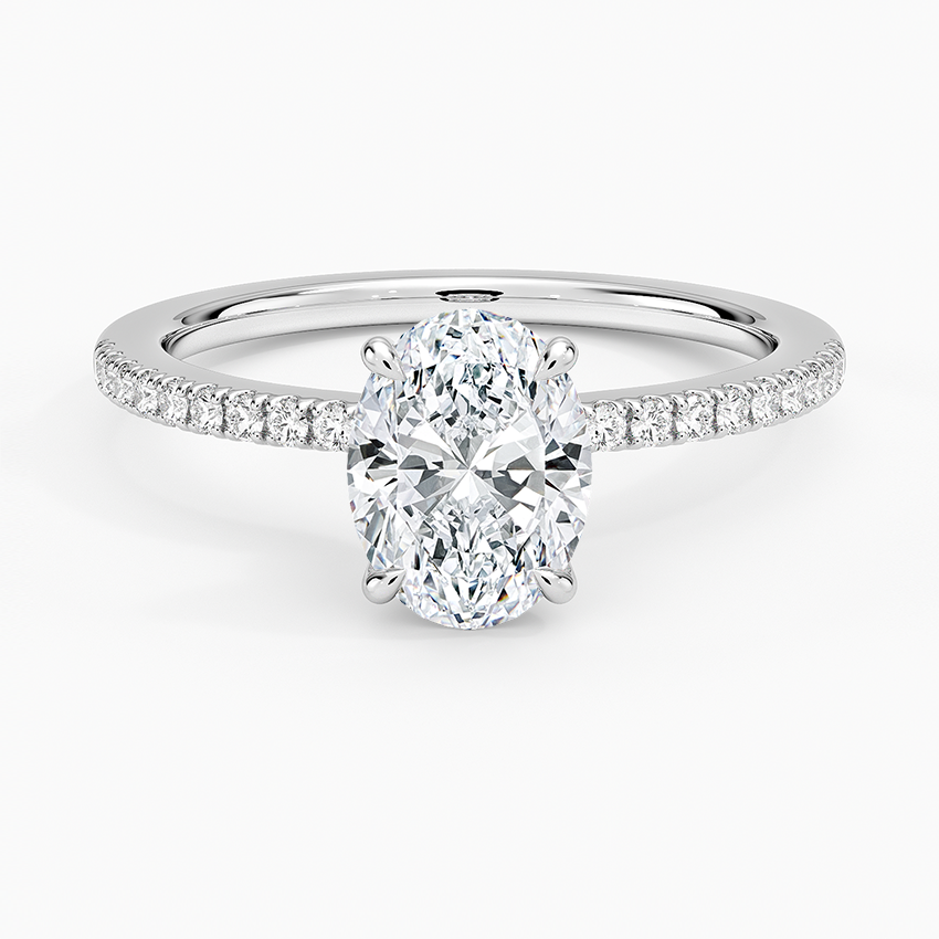 Demi Half Coverage Diamond Engagement Ring 1.25 Carat