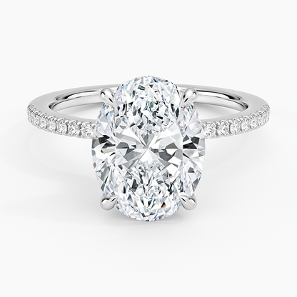 Demi Half Coverage Diamond Engagement Ring 3 Carat