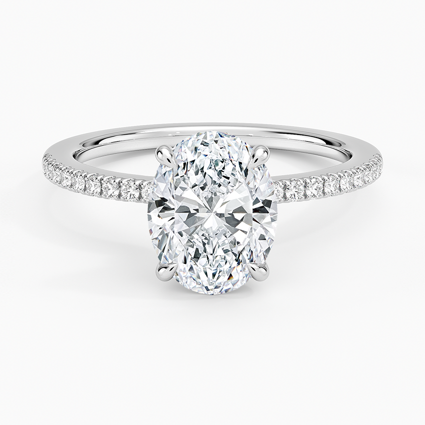 Demi Half Coverage Diamond Engagement Ring 2 Carat