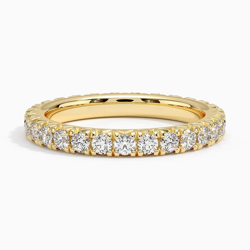 French Pavé Eternity Band with IGI Certified Lab-Grown Diamonds