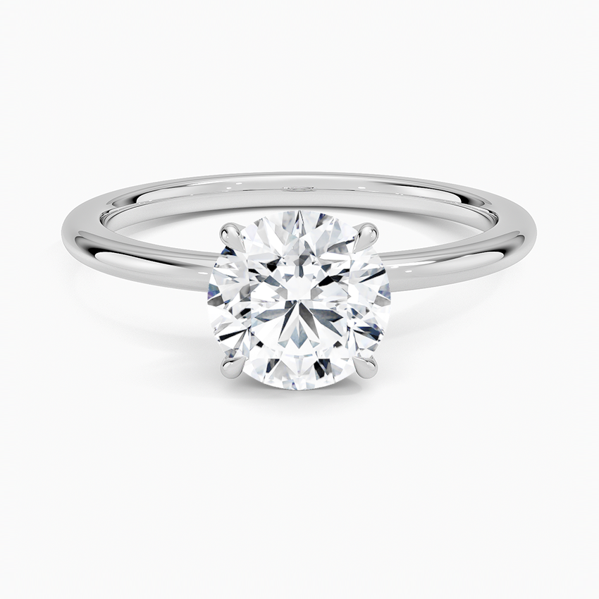 Petite Certified Lab Grown Round- Briilant Diamond 1.5mm Engagement Ring