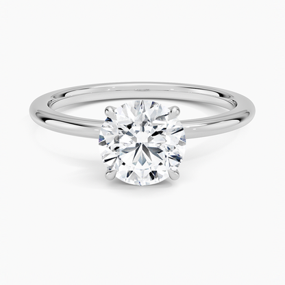 Petite Certified Lab Grown Round- Briilant Diamond 1.5mm Engagement Ring