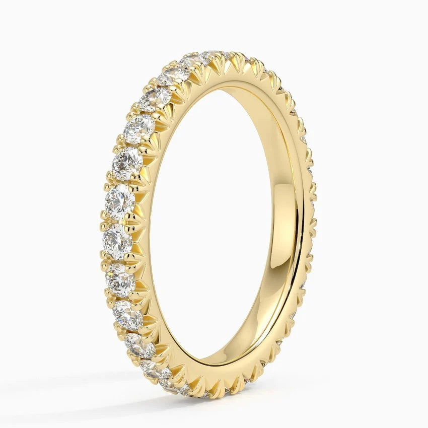 French Pavé Eternity Band with IGI Certified Lab-Grown Diamonds