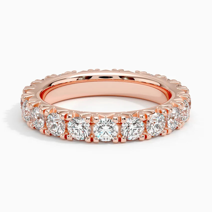 French Pavé Eternity Band with IGI Certified Lab-Grown Diamonds