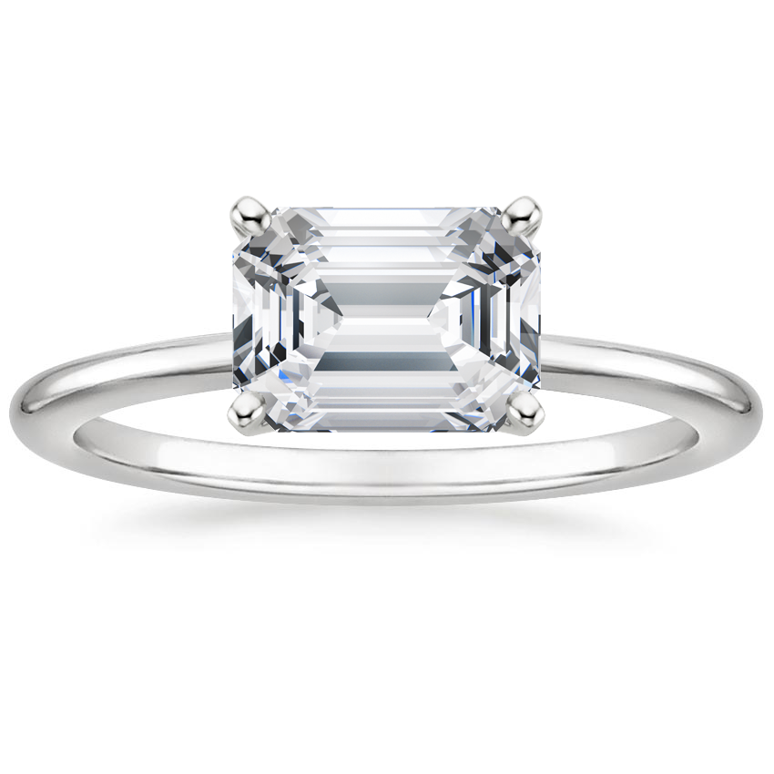 IGI Certified Pear Lab-Grown Diamond Horizontal Petite Comfort Fit Solitaire Engagement Ring