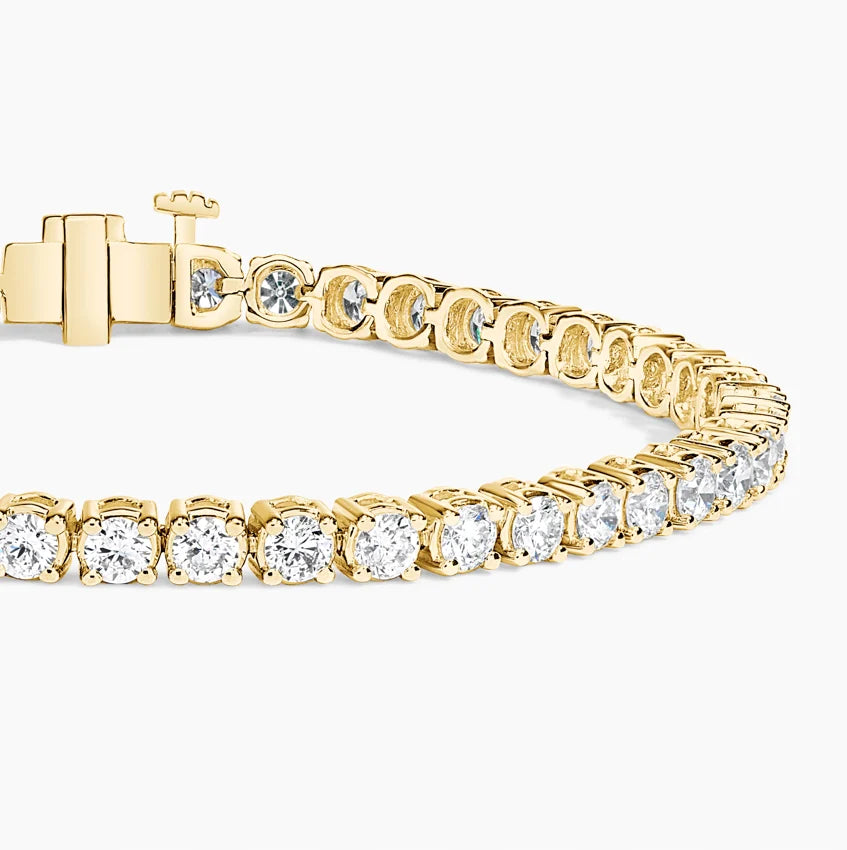 IGI Certified Classic Round Brilliant Cut Lab Grown Diamond Tennis Bracelet