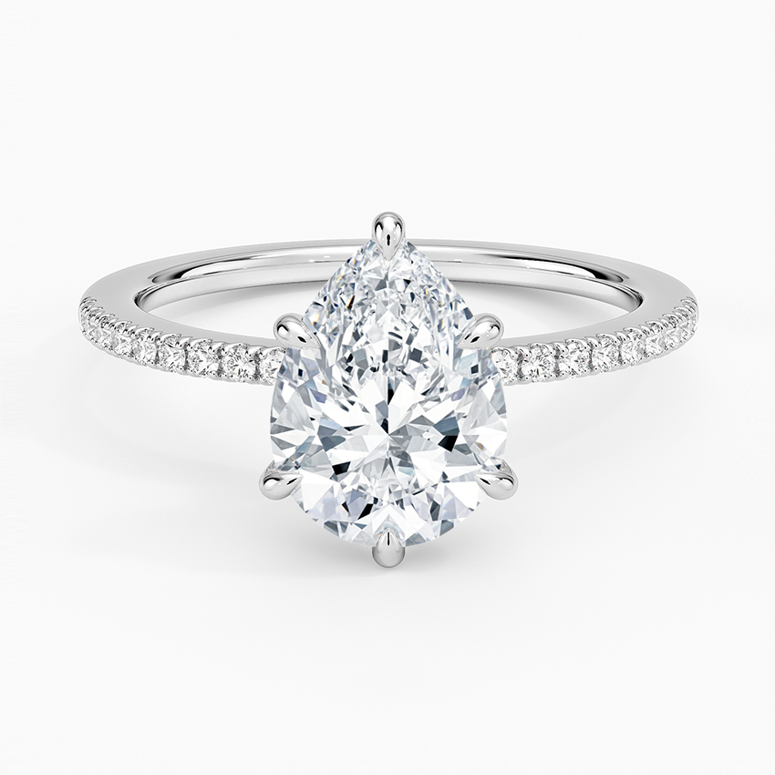 Demi Half Coverage Diamond Engagement Ring 2 Carat