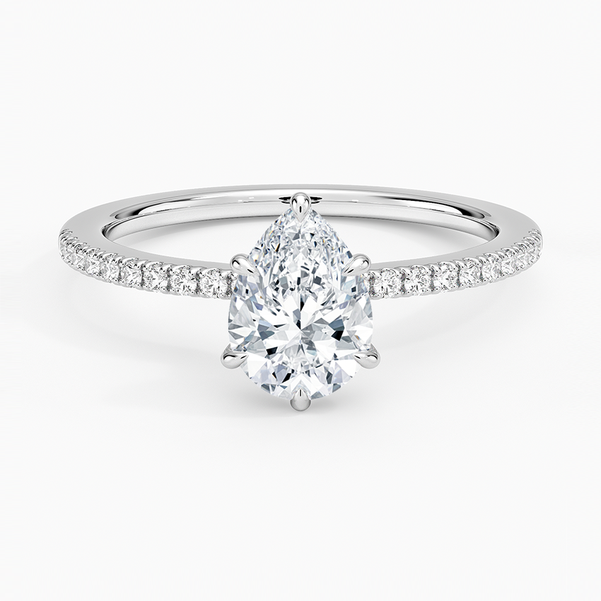 Demi Half Coverage Diamond Engagement Ring 1 Carat