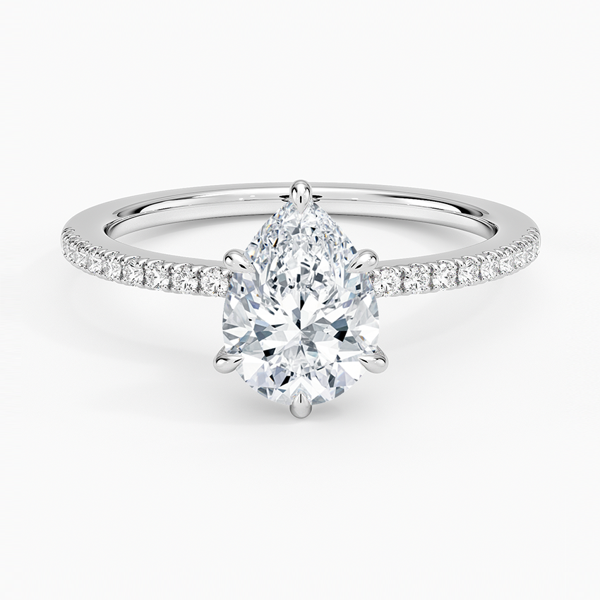 Demi Half Coverage Diamond Engagement Ring 1.25 Carat