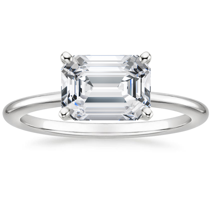 IGI Certified Pear Lab-Grown Diamond Horizontal Petite Comfort Fit Solitaire Engagement Ring